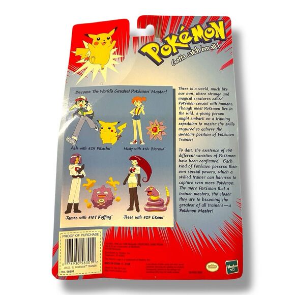 1999 Vintage Hasbro Nintendo Pokemon Trainers Jesse & Meowth Figure Set ~ NIB - Picture 2 of 5